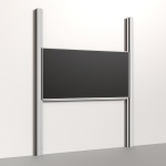 Pylonentafel, 1 Fläche, Stahlemaille schwarz, 100x200 cm HxB 